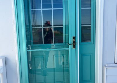 door with glass screen door